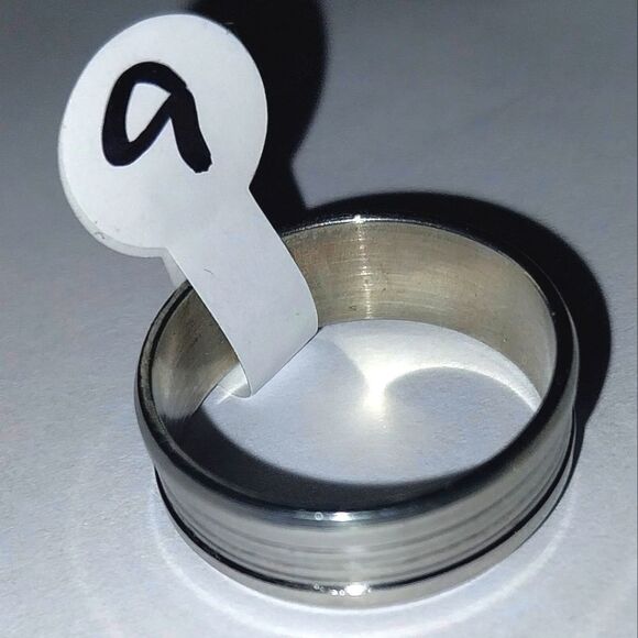 Stainless steel wide band hypoallergenic nickel free Men's ring sz 9 - Picture 2 of 5